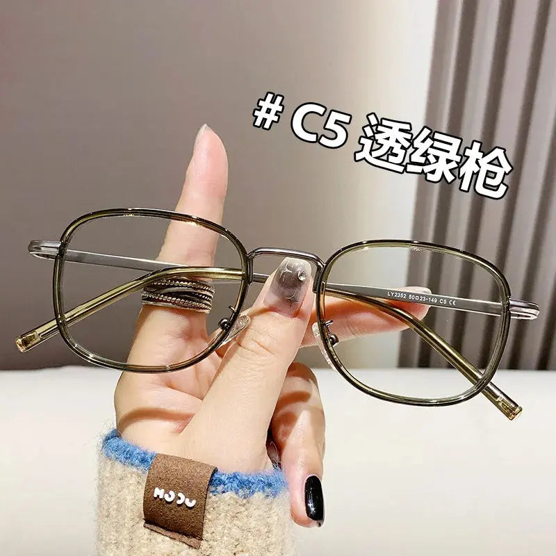 Unisex Square Full Rim Titanium Prescription Glasses Z2352 — view 7 | Rx Spectacle