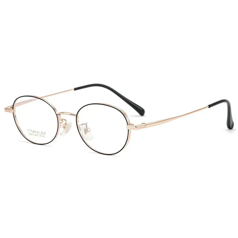 Women's Oval Full Rim Titanium Prescription Glasses 35015 — view 4 | Rx Spectacle