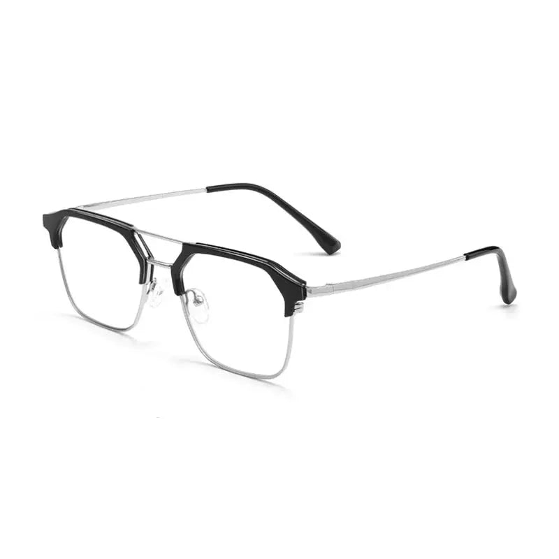 Unisex Square Full Rim TR90 Double Bridge Prescription Glasses 680874 — view 4 | Rx Spectacle