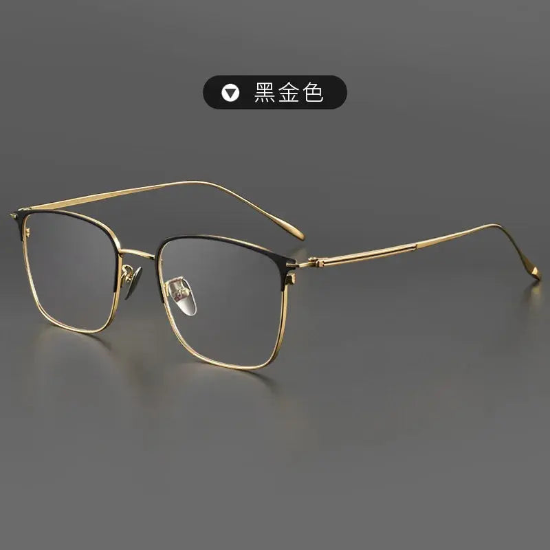 Unisex Square Full Rim Titanium Prescription Glasses 890932 — view 3 | Rx Spectacle