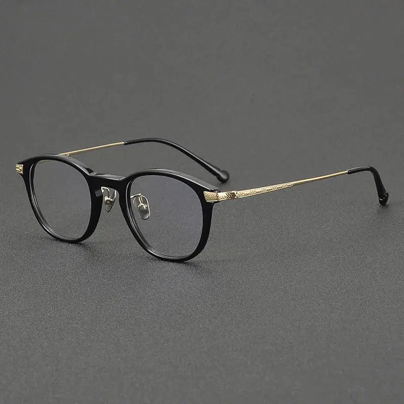 Women's Round Full Rim Titanium Prescription Glasses 722401 — view 4 | Rx Spectacle