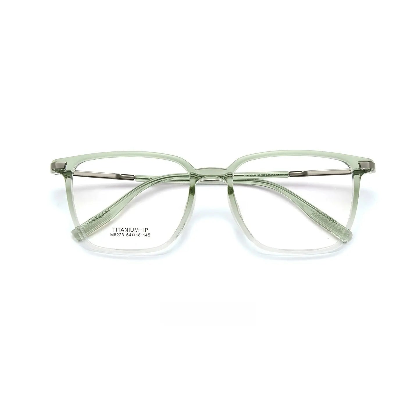 Unisex Square Full Rim Titanium Prescription Glasses — view 4 | Rx Spectacle
