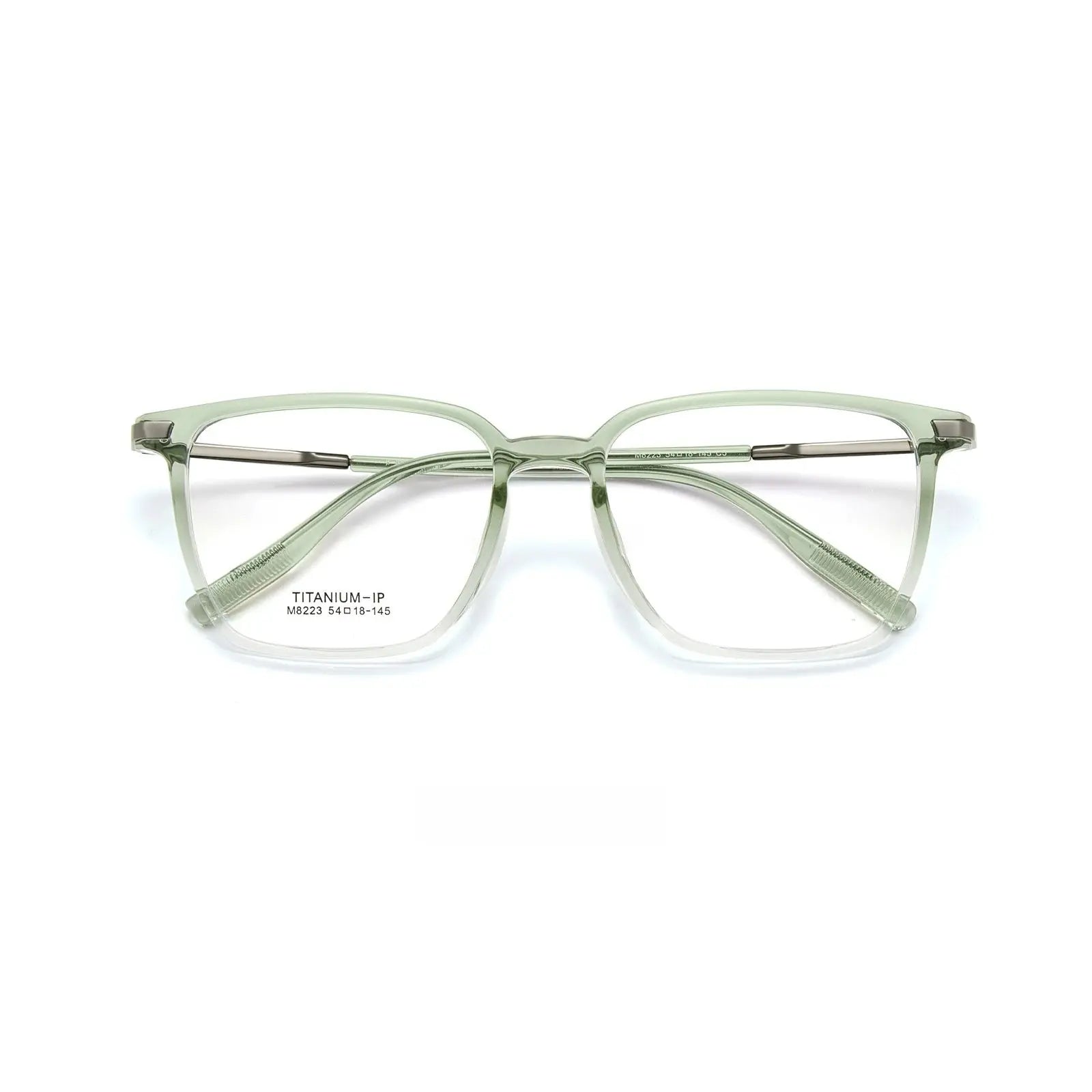 Unisex Square Full Rim Titanium Prescription Glasses — view 4 | Rx Spectacle