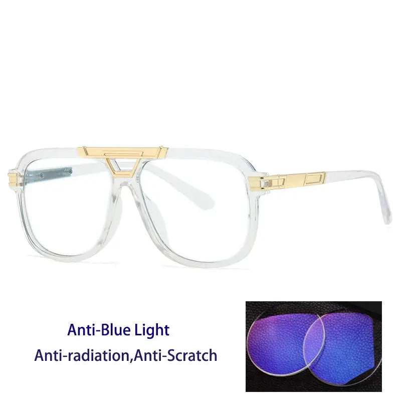 Men's Square Full Rim Double Bridge Prescription Glasses 271400 — view 4 | Rx Spectacle