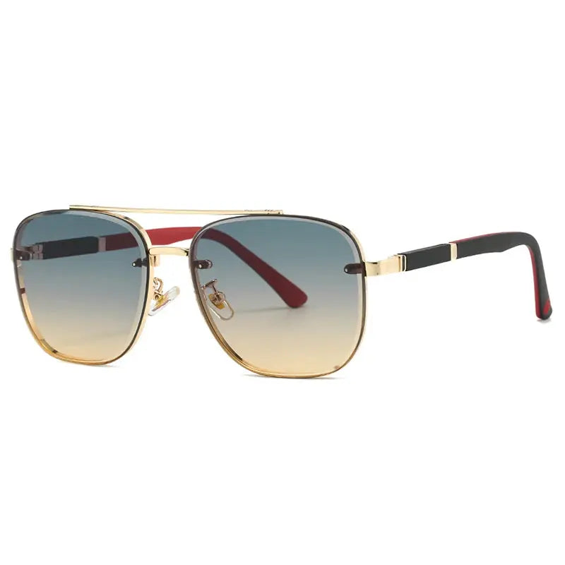 Unisex Square Full Rim Stainless Steel Prescription Glasses 223290 — view 4 | Rx Spectacle