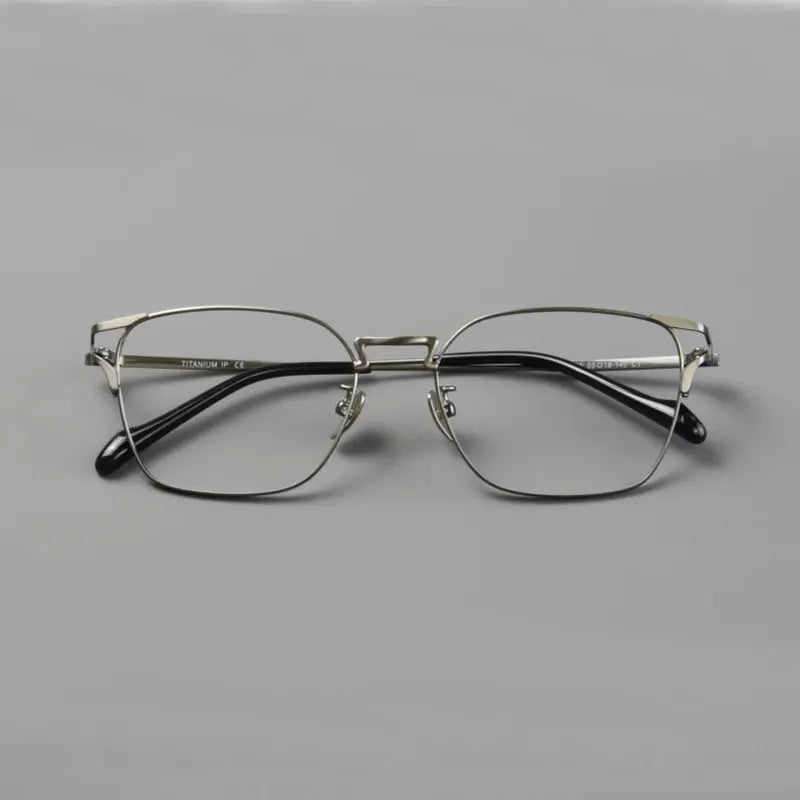 Unisex Square Full Rim Titanium Prescription Glasses 360038 — view 1 | Rx Spectacle