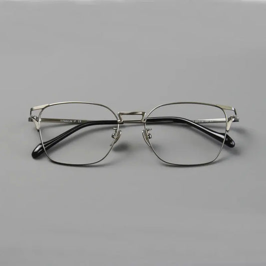 Unisex Square Full Rim Titanium Prescription Glasses 360038 — view 1 | Rx Spectacle