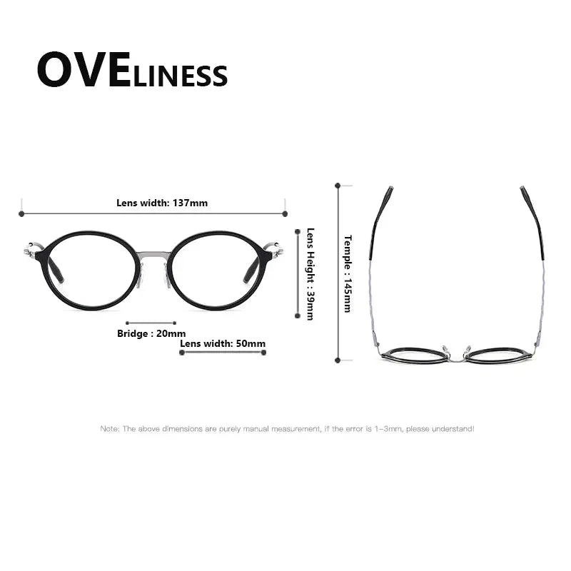 Women's Oval Full Rim Titanium Prescription Glasses 202515 — view 2 | Rx Spectacle