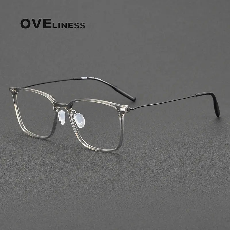 Women's Square Full Rim Titanium Prescription Glasses 368673 — view 5 | Rx Spectacle