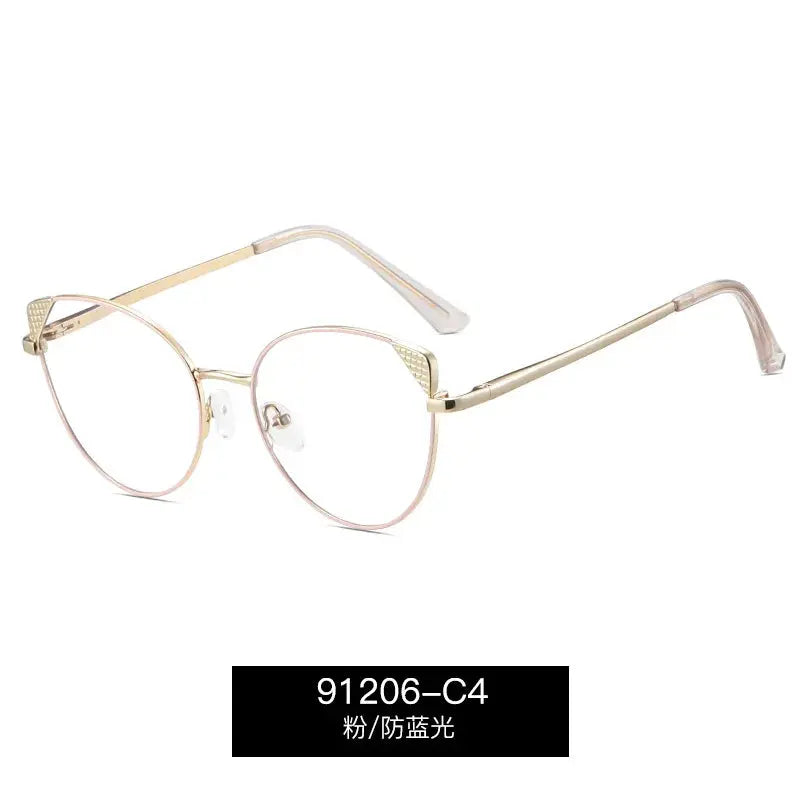 Women's Cat Eye Full Rim Alloy Prescription Glasses 391206 — view 5 | Rx Spectacle