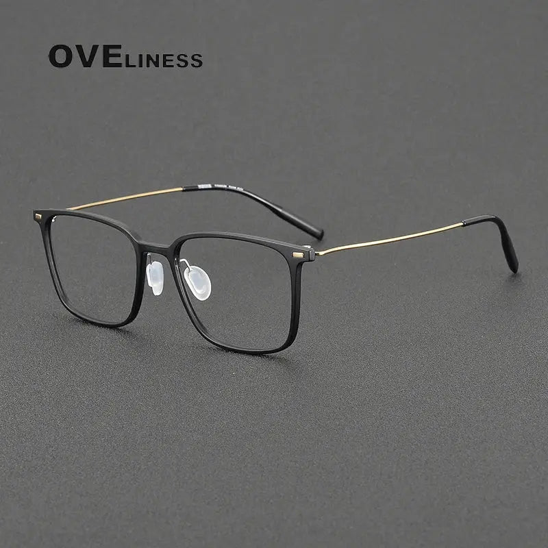 Women's Square Full Rim Titanium Prescription Glasses 368673 — view 3 | Rx Spectacle