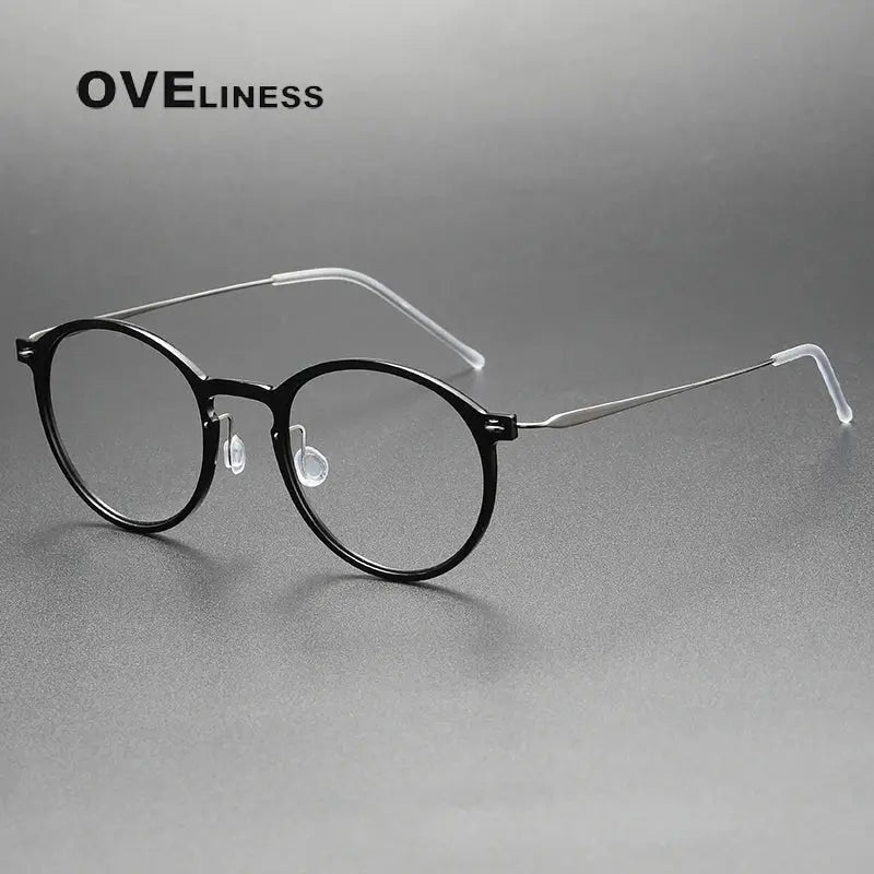 Women's Round Full Rim Titanium Prescription Glasses 326541 — view 3 | Rx Spectacle