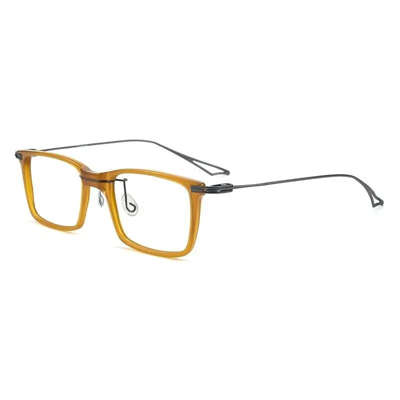 Unisex Square Full Rim Titanium Prescription Glasses 1128 — view 3 | Rx Spectacle