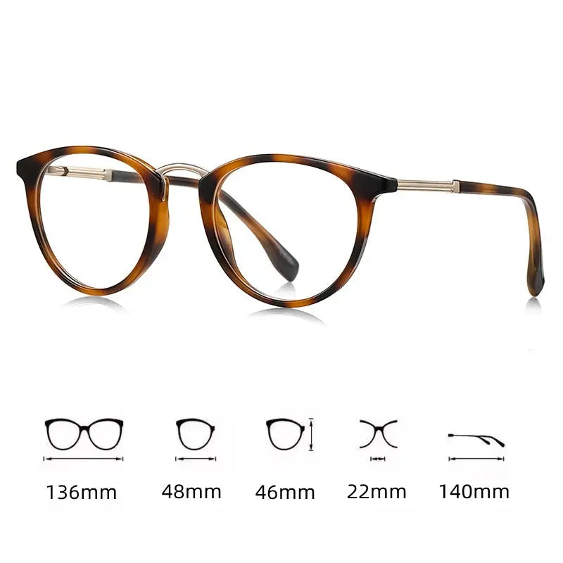 Women's Round Full Rim Acetate Reading Glasses 67241 — view 2 | Rx Spectacle