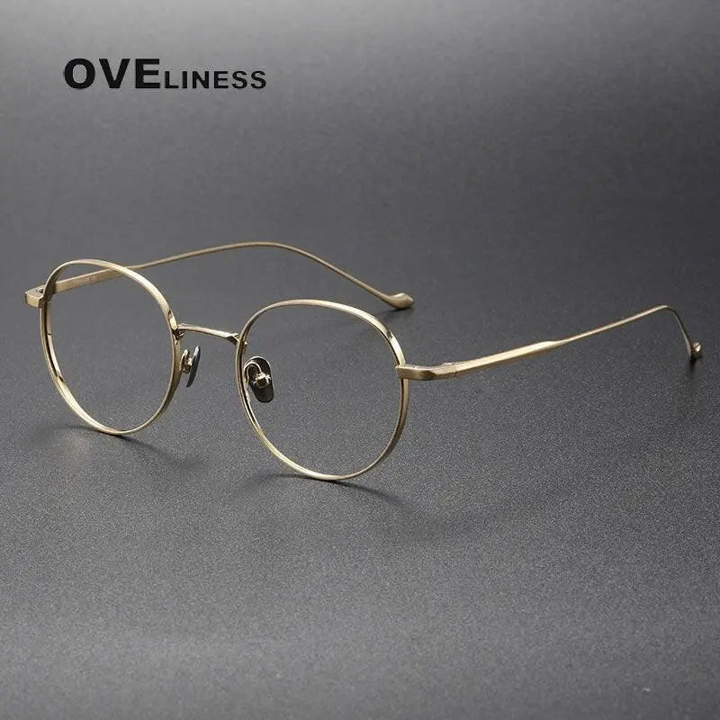 Unisex Round Full Rim Titanium Prescription Glasses — view 2 | Rx Spectacle