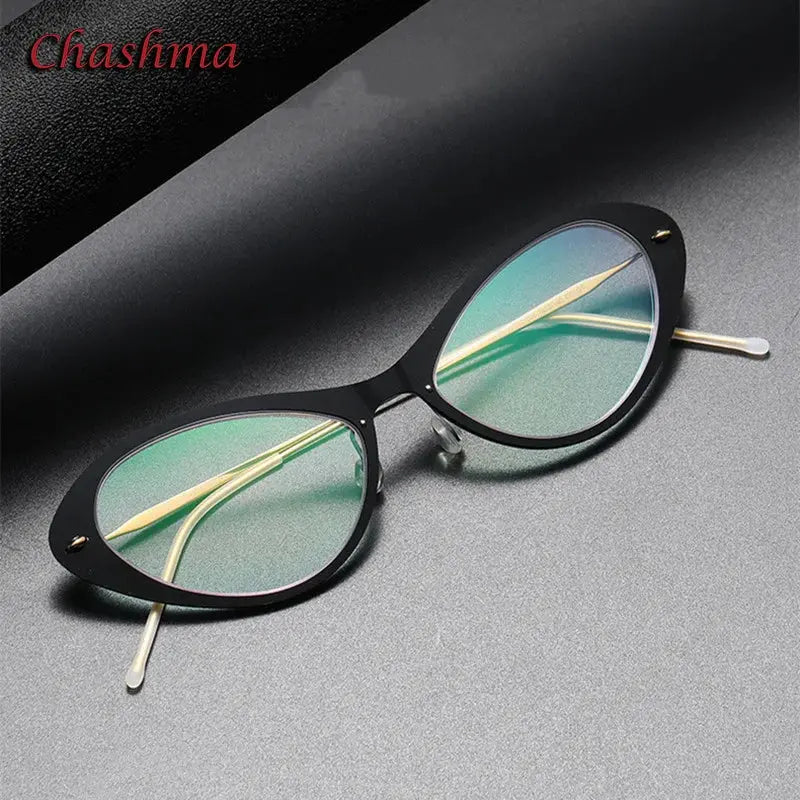 Women's Cat Eye Full Rim Titanium Prescription Glasses 316550 — view 1 | Rx Spectacle