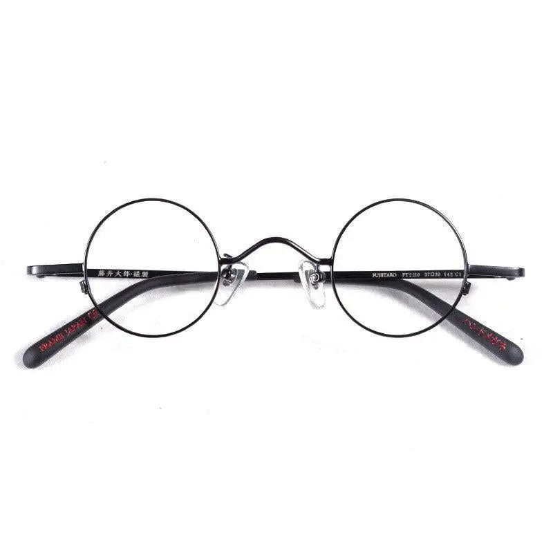 Unisex Round Full Rim Titanium Prescription Glasses Ft2219 — view 8 | Rx Spectacle