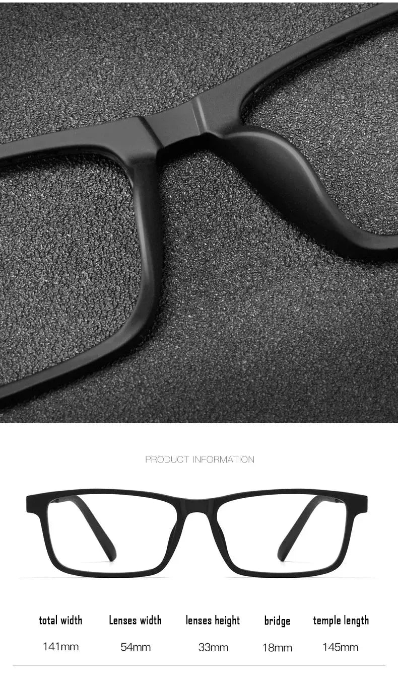Unisex Square Full Rim Titanium Prescription Glasses 88369 — view 2 | Rx Spectacle