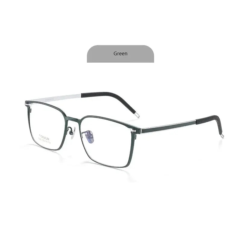 Men's Rectangular Full Rim Titanium Prescription Glasses 105600 — view 6 | Rx Spectacle
