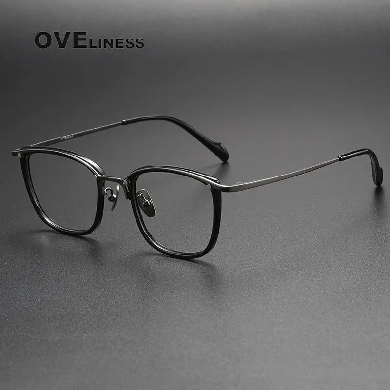 Women's Square Full Rim Titanium Prescription Glasses 360053 — view 4 | Rx Spectacle