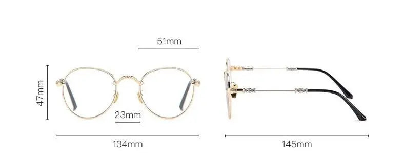 Unisex Oval Full Rim Alloy Reading Glasses 9003 — view 10 | Rx Spectacle