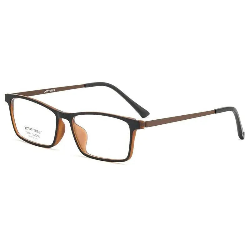 Unisex Square Full Rim Titanium Prescription Glasses 9821 — view 7 | Rx Spectacle