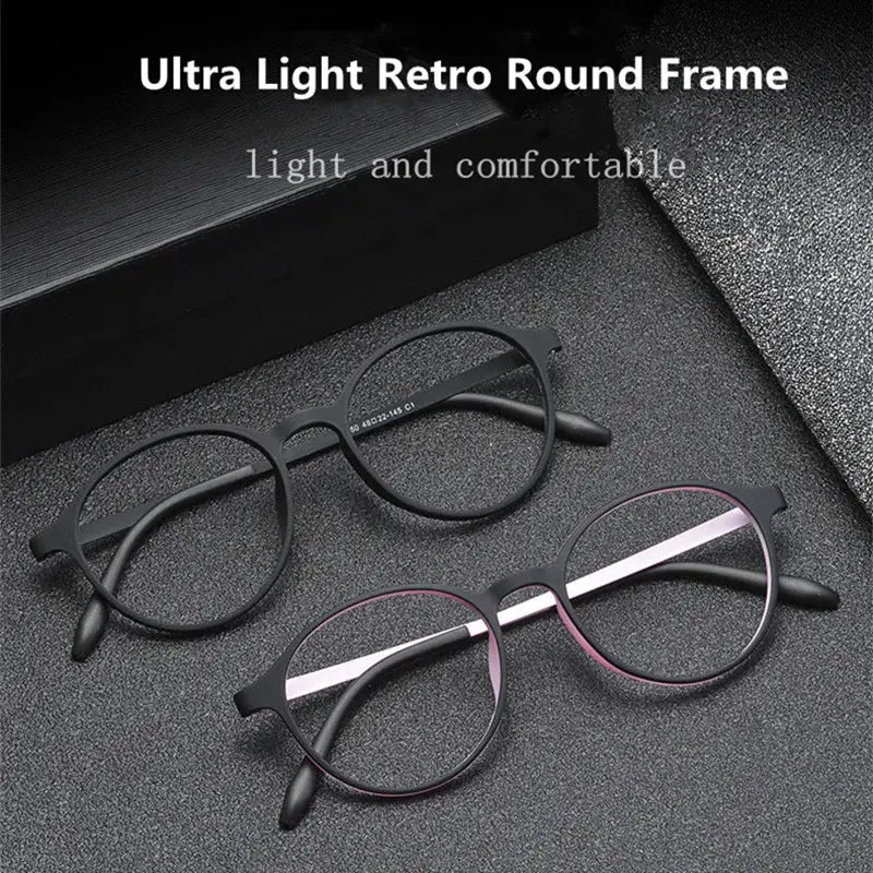 Unisex Round Full Rim Titanium Reading Glasses 3050 — view 2 | Rx Spectacle