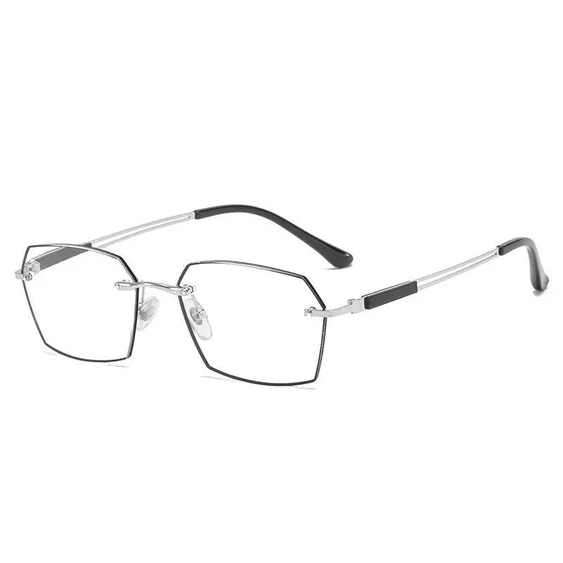 Unisex Polygon Full Rim Alloy Reading Glasses 60091 — view 3 | Rx Spectacle