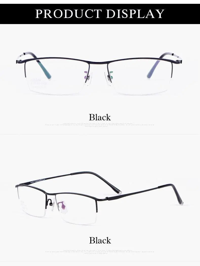 Men's Semi-Rimless Titanium Prescription Glasses J85148 — view 9 | Rx Spectacle