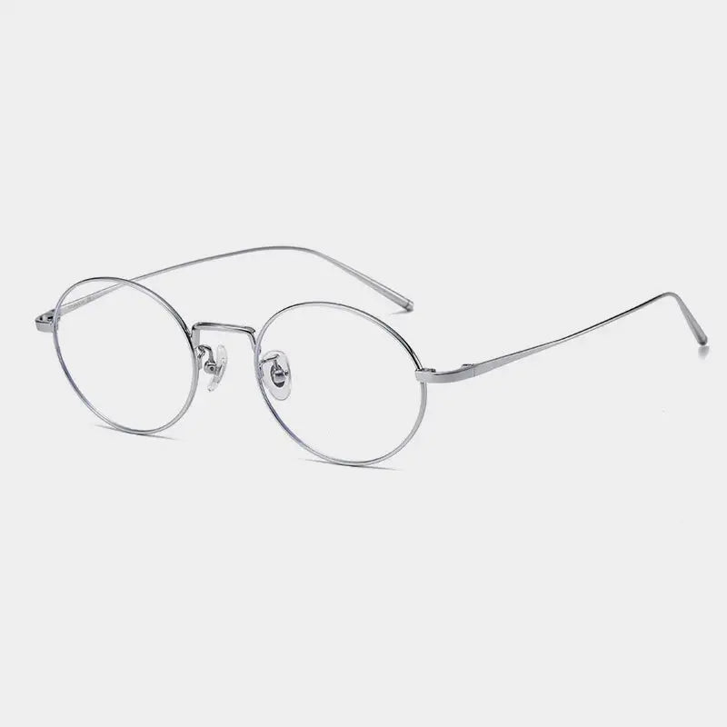 Unisex Round Full Rim Titanium Prescription Glasses 632667 — view 5 | Rx Spectacle