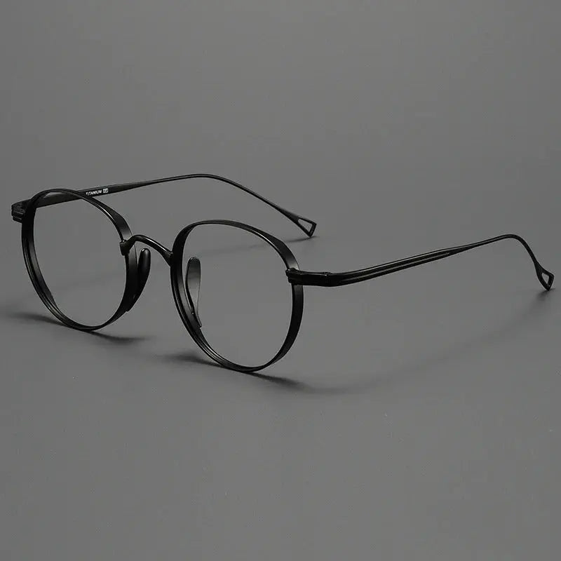 Women's Oval Full Rim Titanium Prescription Glasses 610519 — view 6 | Rx Spectacle