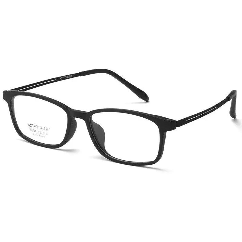 Unisex Square Full Rim Titanium Prescription Glasses 9834XP — view 3 | Rx Spectacle