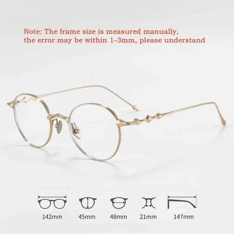 Unisex Oval Full Rim Titanium Prescription Glasses 45142 — view 2 | Rx Spectacle
