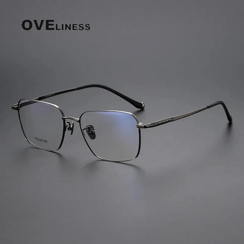 Men's Polygon Full Rim Titanium Prescription Glasses 80904 — view 4 | Rx Spectacle