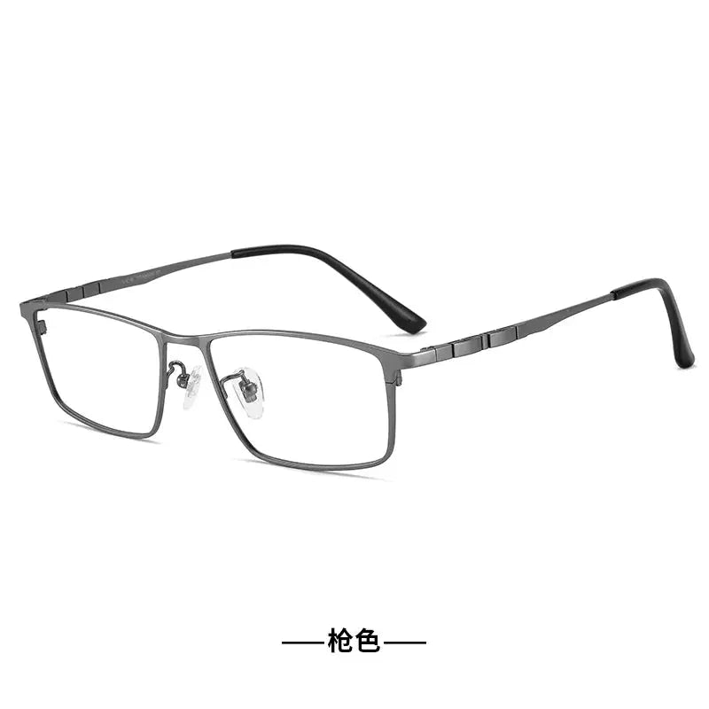 Men's Browline Full Rim Titanium Prescription Glasses 55002 — view 4 | Rx Spectacle