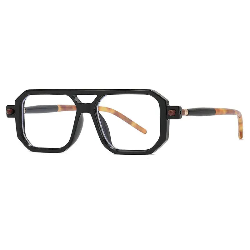 Unisex Square Full Rim Double Bridge Reading Glasses 86512 — view 1 | Rx Spectacle