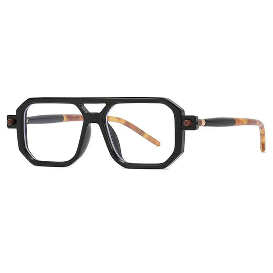 Unisex Square Full Rim Double Bridge Reading Glasses 86512 — view 1 | Rx Spectacle