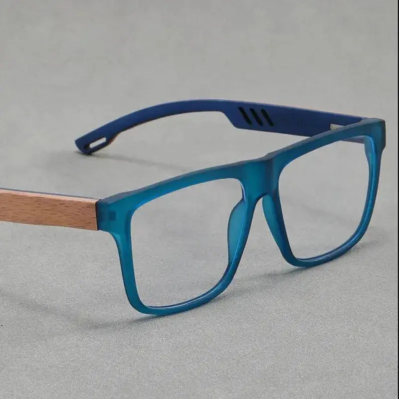Unisex Square Full Rim Titanium Prescription Glasses Z1008 — view 3 | Rx Spectacle