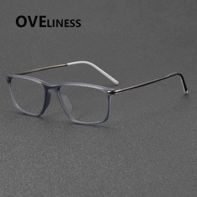Unisex Square Full Rim Titanium Prescription Glasses 72350 — view 8 | Rx Spectacle