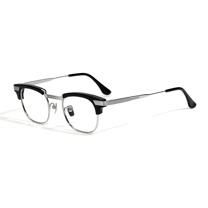Unisex Oval Full Rim Titanium Prescription Glasses 42909 — view 8 | Rx Spectacle
