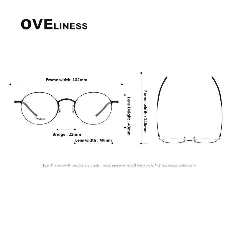 Women's Oval Full Rim Titanium Prescription Glasses 395504 — view 2 | Rx Spectacle