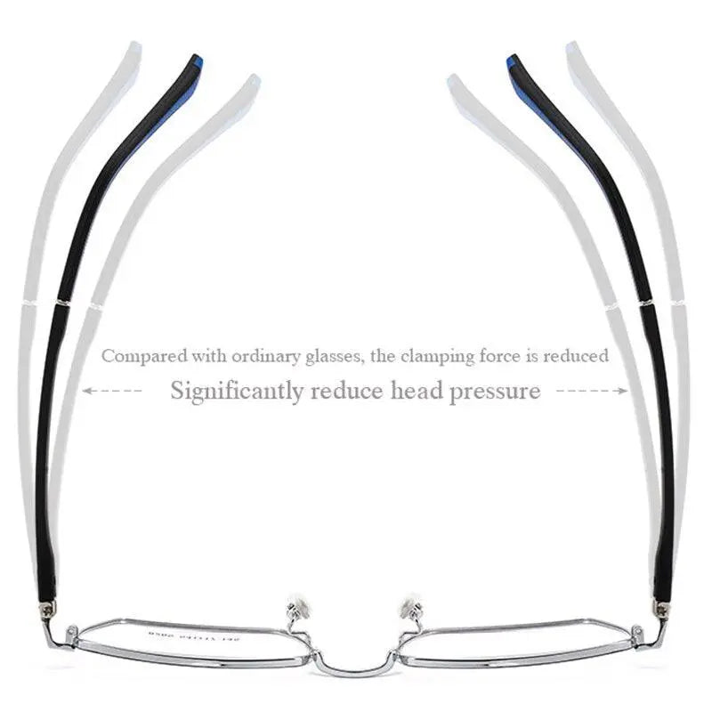 Men's Square Full Rim Alloy Prescription Glasses 8265 — view 8 | Rx Spectacle