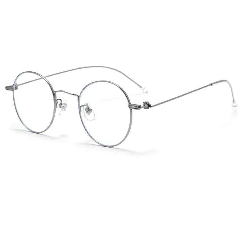Women's Oval Full Rim Titanium Prescription Glasses 47504 — view 4 | Rx Spectacle