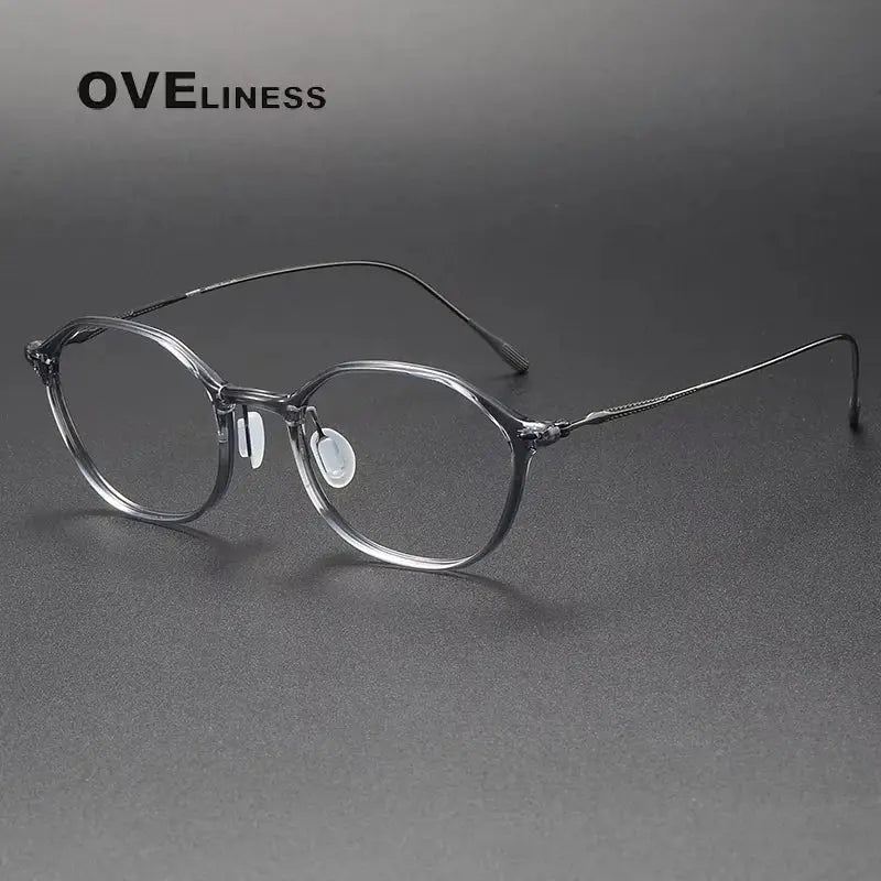Women's Oval Full Rim Titanium Prescription Glasses 328651 — view 4 | Rx Spectacle