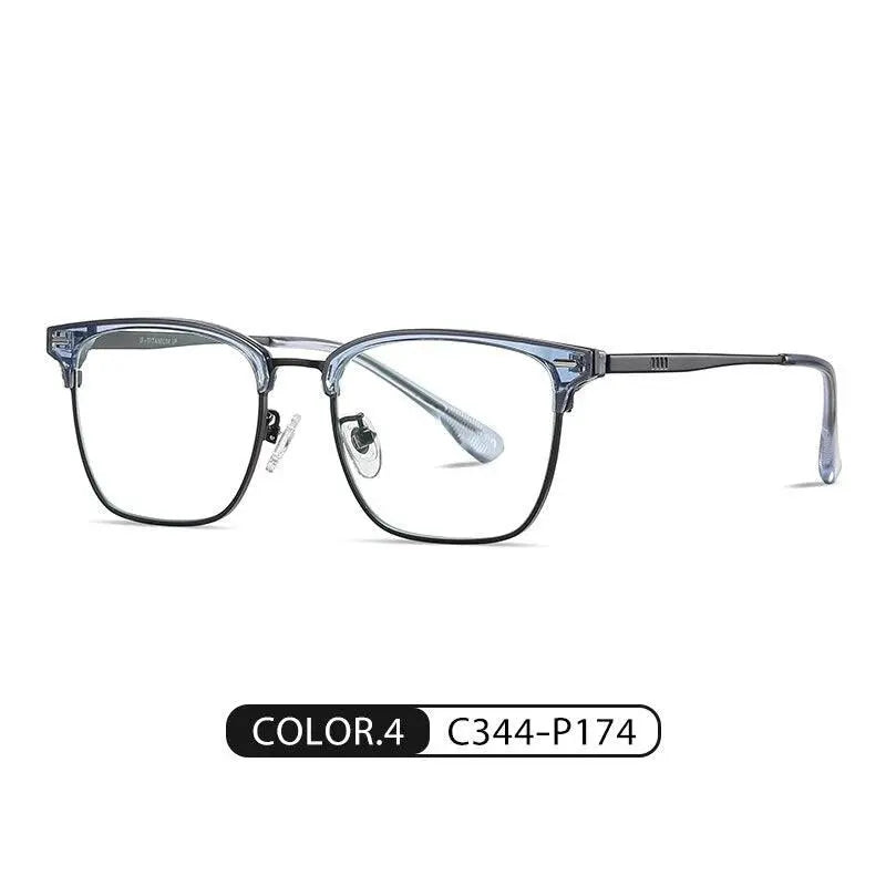Men's Square Full Rim Titanium Prescription Glasses St6203 — view 3 | Rx Spectacle