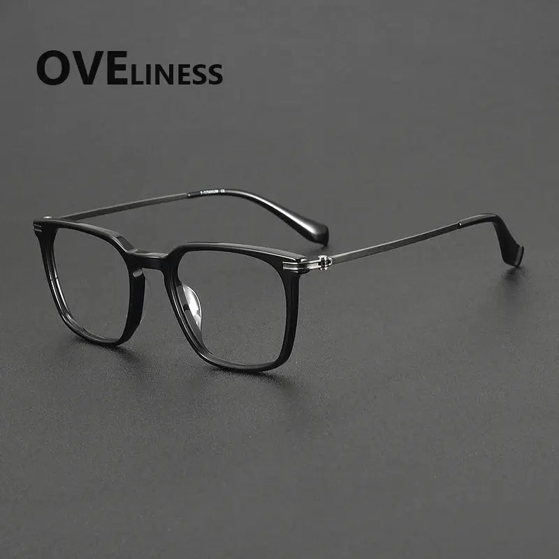 Unisex Oval Full Rim Titanium Prescription Glasses 90011 — view 8 | Rx Spectacle