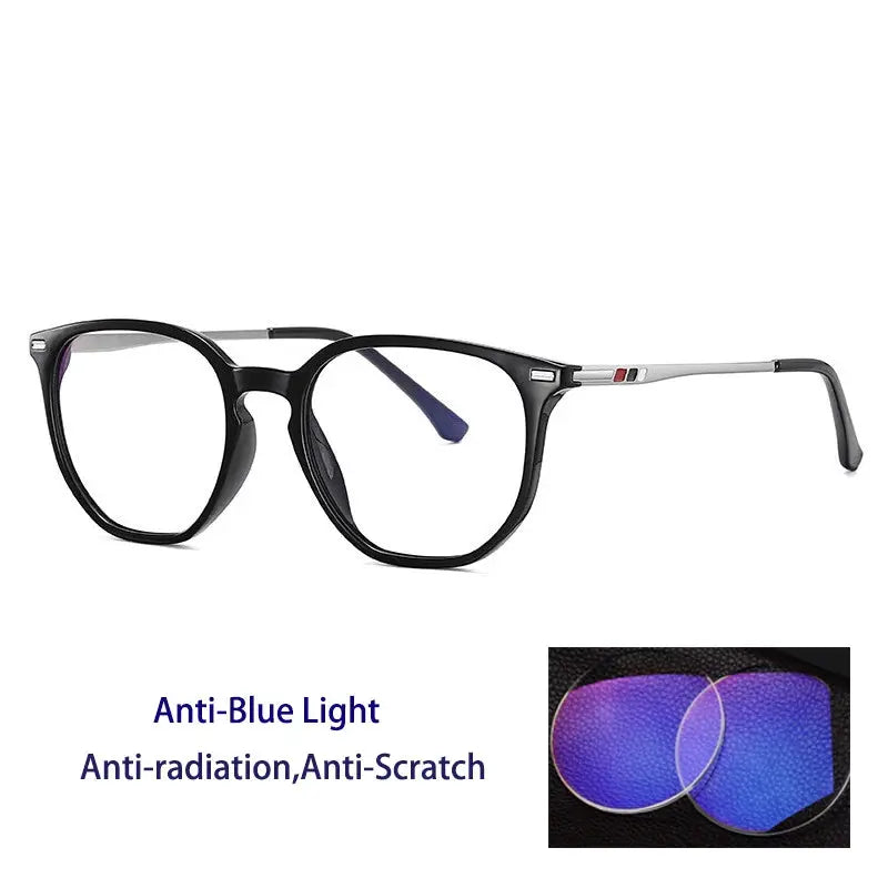 Unisex Square Full Rim Titanium Prescription Glasses 691001 — view 3 | Rx Spectacle