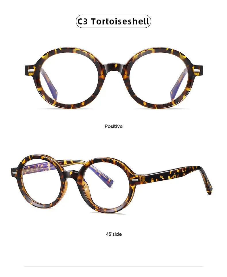 Unisex Round Full Rim Titanium Prescription Glasses 2092 — view 16 | Rx Spectacle