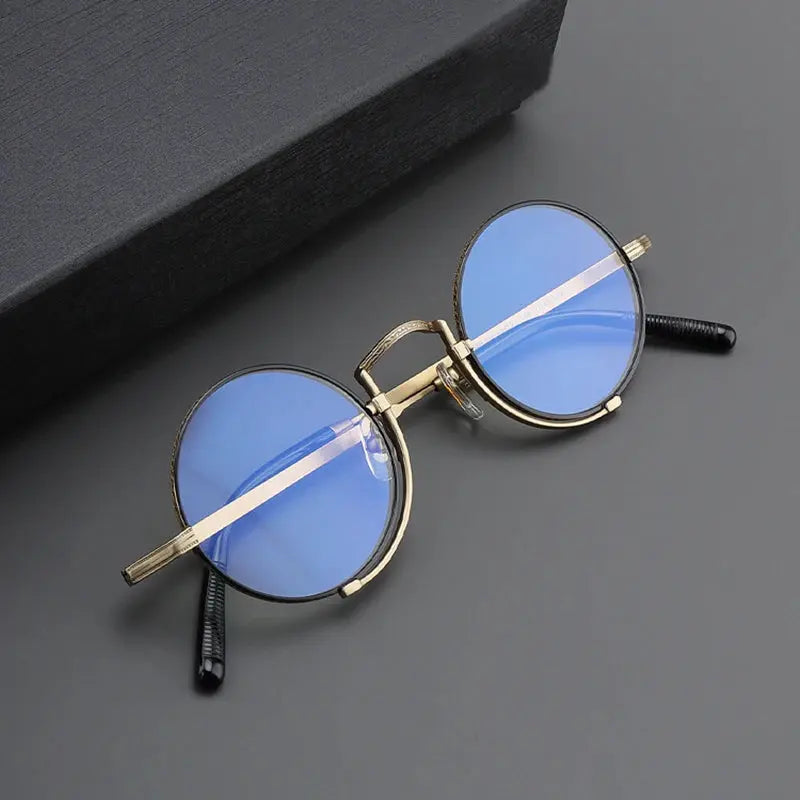 Unisex Round Full Rim Titanium Prescription Glasses 395919 — view 1 | Rx Spectacle