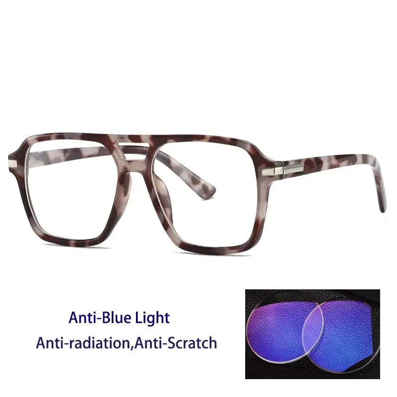 Unisex Square Full Rim Double Bridge Prescription Glasses 882200 — view 6 | Rx Spectacle